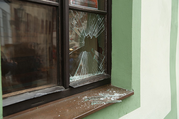 A2B Glass are able to board up broken windows while they are being repaired in Addlestone.